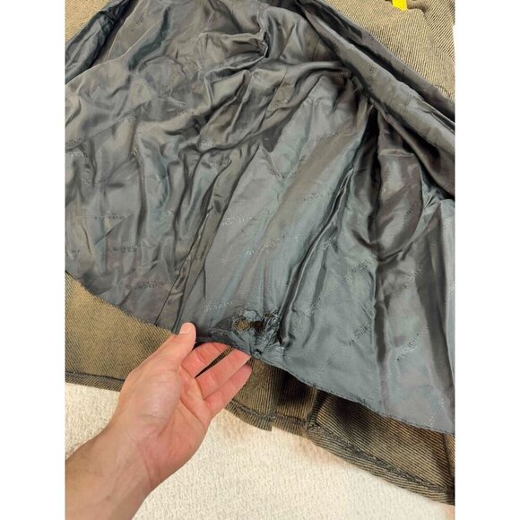 Givenchy En Plus Womens Shearing Wool‎ Button Relaxed Fit Olive Green Coat 16W - Picture 8 of 12